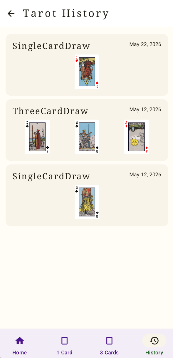 Arcana Flux history screen screenshot